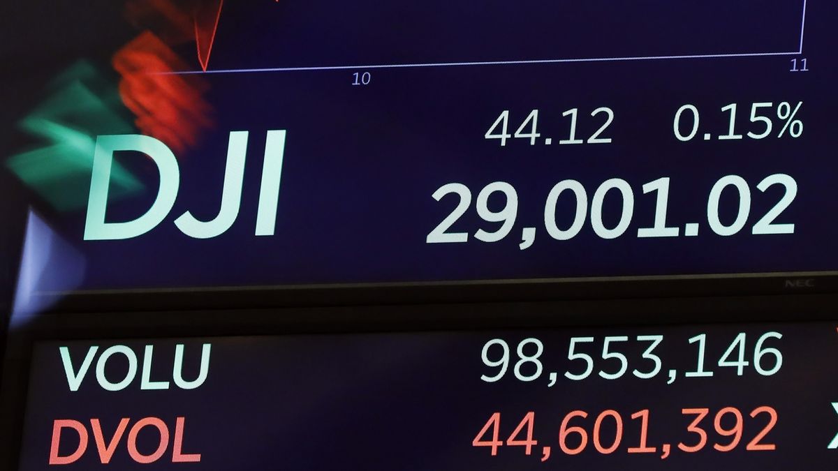 Dow Jonesův akciový index poprvé překonal 29 000 bodů